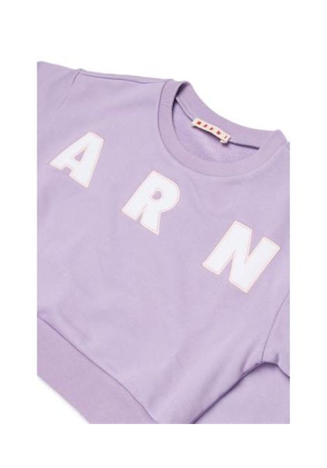 Felpa crop con logo MARNI KIDS | M01193 M00V00M612